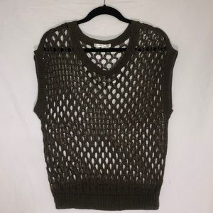 Olive green knit top